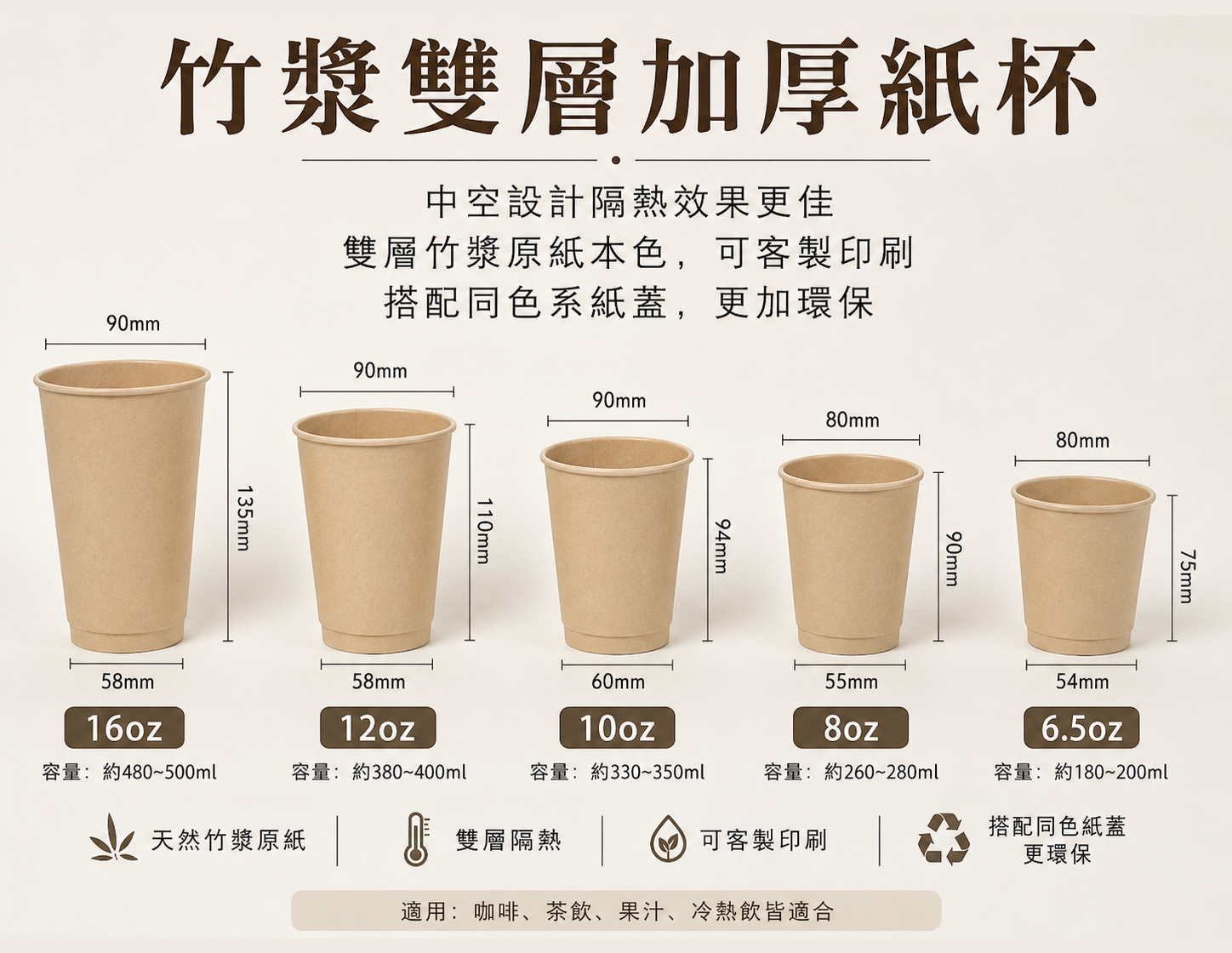 竹纖維紙漿紙杯